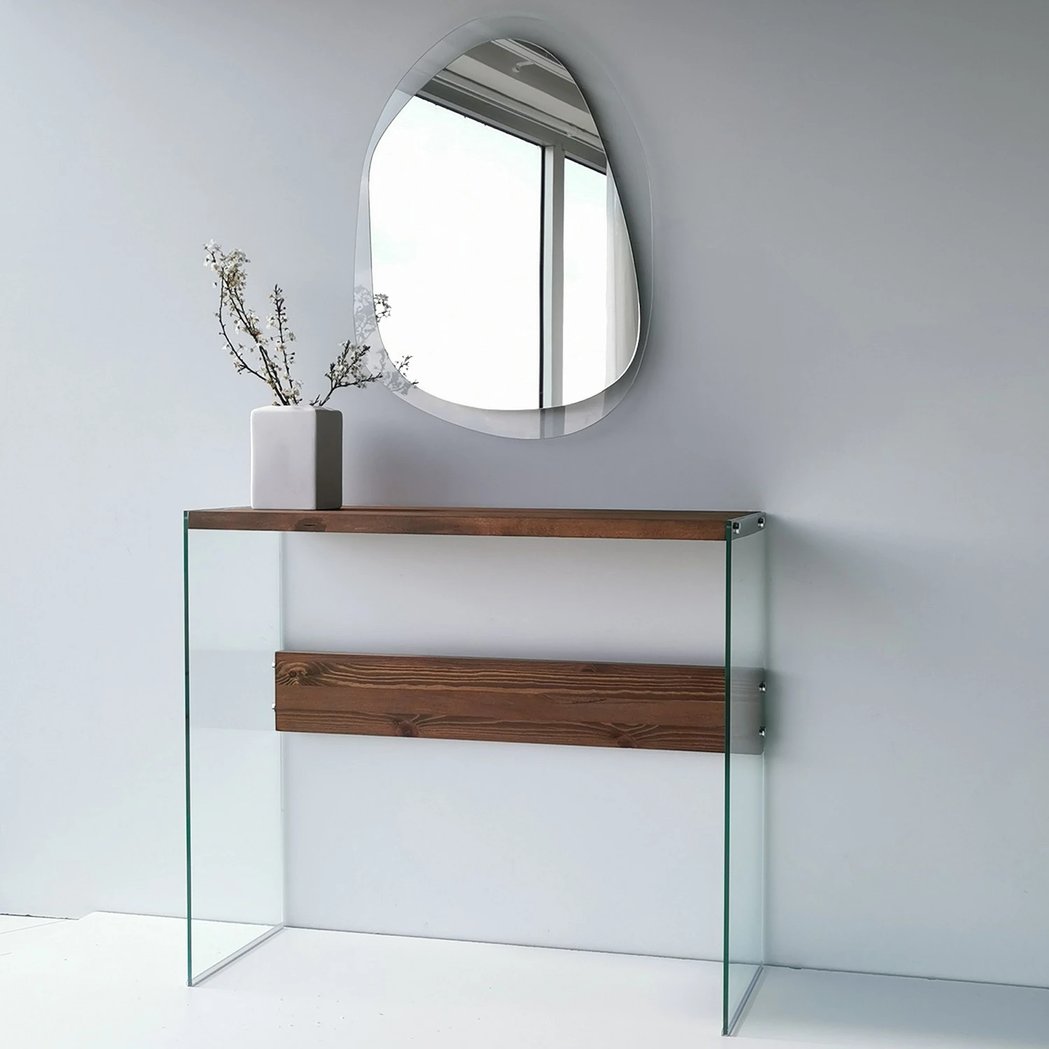 Loftscape Console Rodgau - Verre / Pin massif - Pin 3 Loftscape Console Rodgau - Verre / Pin massif - Pin – Image 3