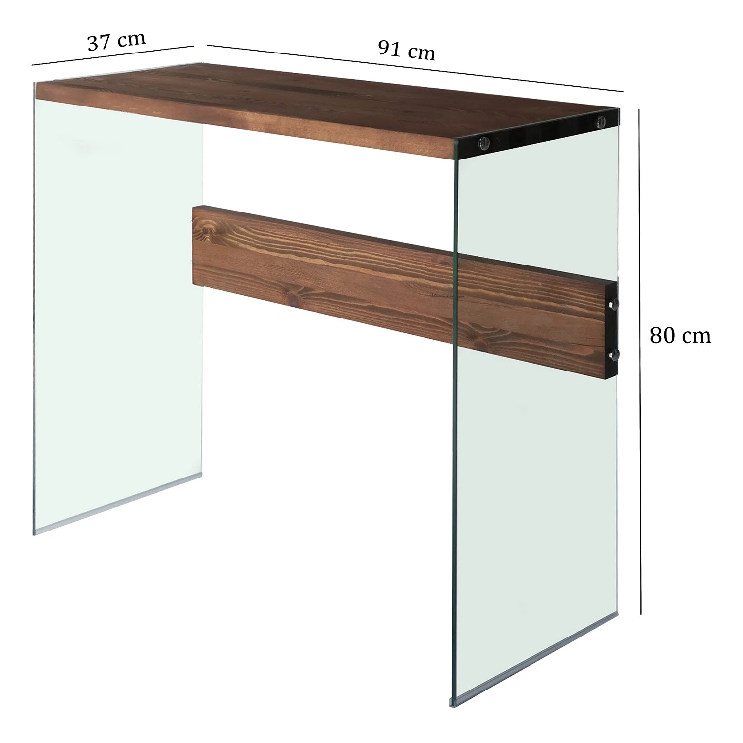 Loftscape Console Rodgau - Verre / Pin massif - Pin 8 Loftscape Console Rodgau - Verre / Pin massif - Pin – Image 8