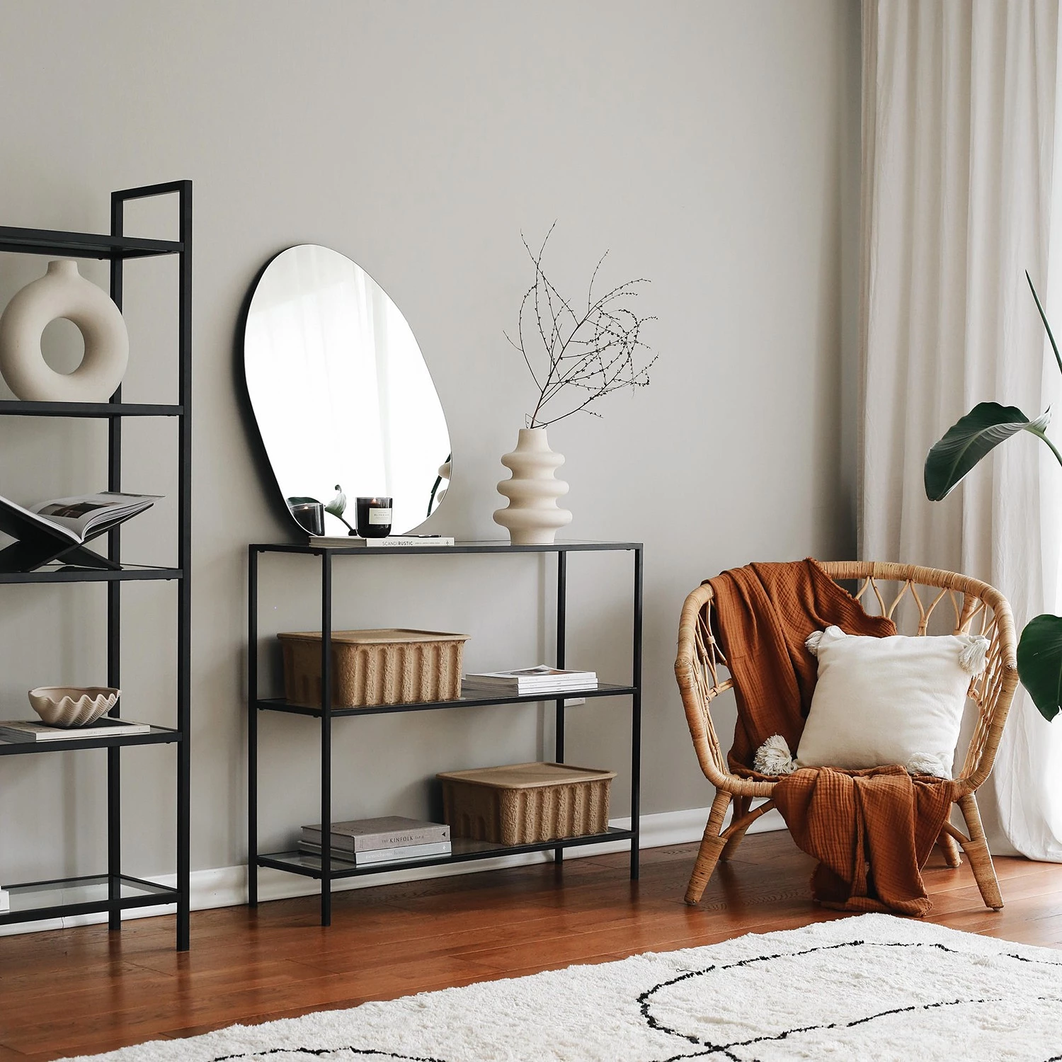 Loftscape Console Nordkisa - Verre / Métal - Noir 2 Loftscape Console Nordkisa - Verre / Métal - Noir – Image 2