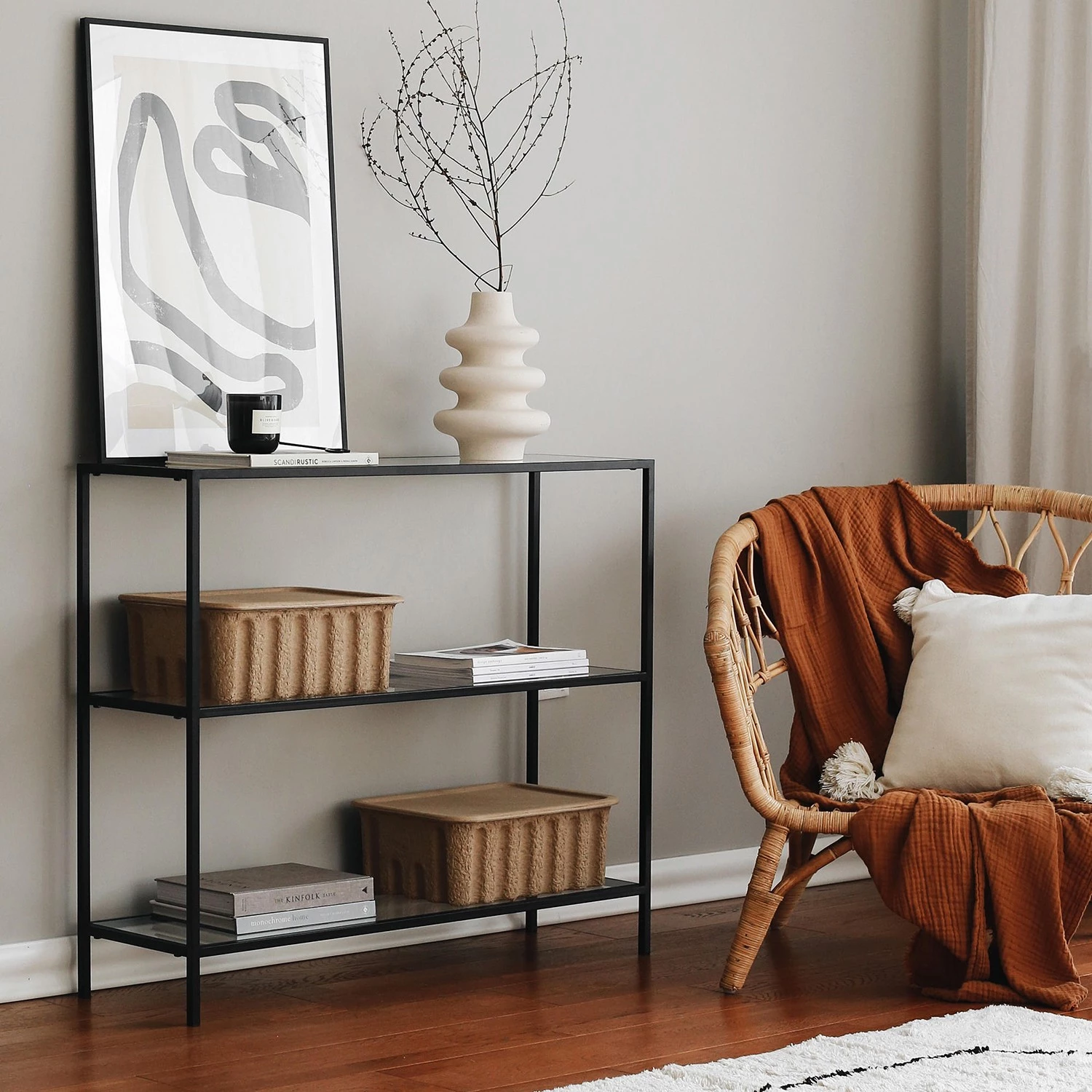 Loftscape Console Nordkisa - Verre / Métal - Noir 3 Loftscape Console Nordkisa - Verre / Métal - Noir – Image 3