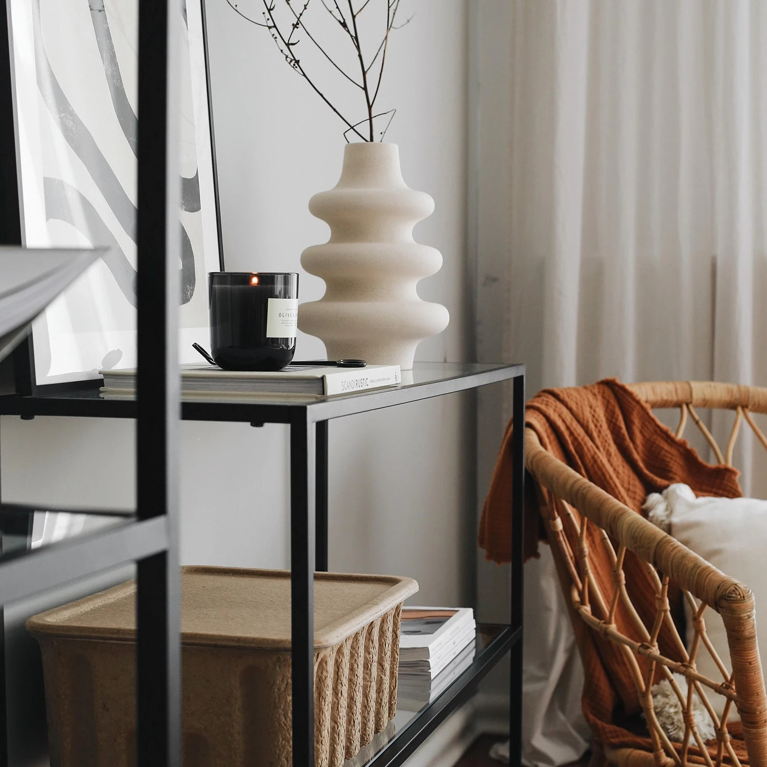 Loftscape Console Nordkisa - Verre / Métal - Noir 9 Loftscape Console Nordkisa - Verre / Métal - Noir – Image 9