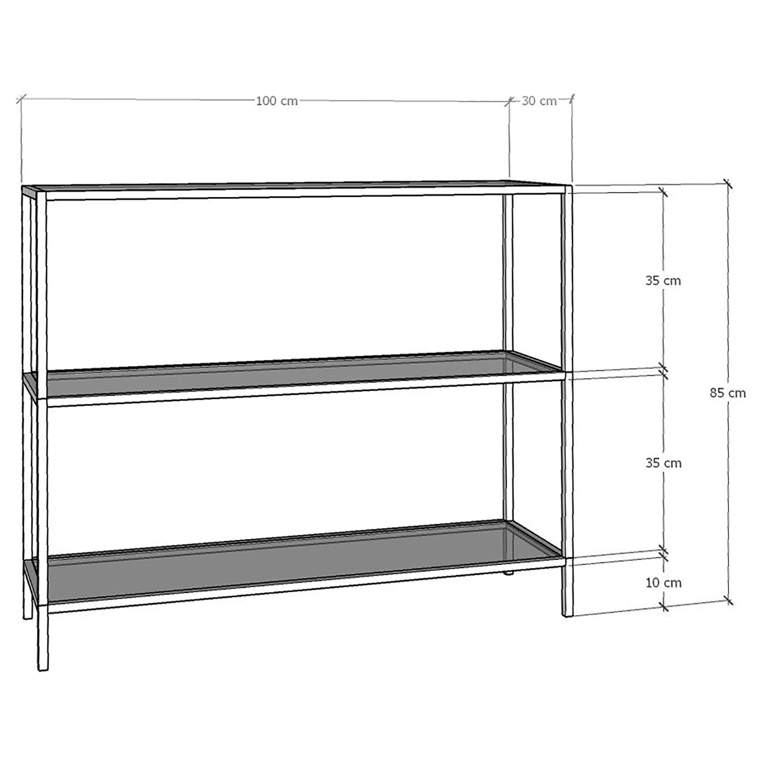 Loftscape Console Nordkisa - Verre / Métal - Noir 10 Loftscape Console Nordkisa - Verre / Métal - Noir – Image 10