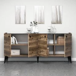 Red Living Buffet Korfu - Imitation noyer 9 Red Living Buffet Korfu - Imitation noyer -Meubles de salle à manger Soldes Magasin 1000333738 220302 022 MOOD DETAILS P000000001000333738 mood