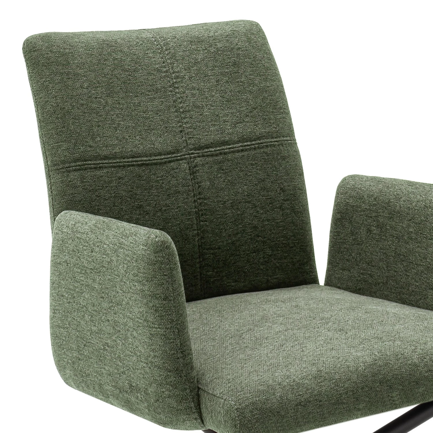 Red Living Chaise à accoudoirs Sarana - Vert olive 2 Red Living Chaise à accoudoirs Sarana - Vert olive – Image 2