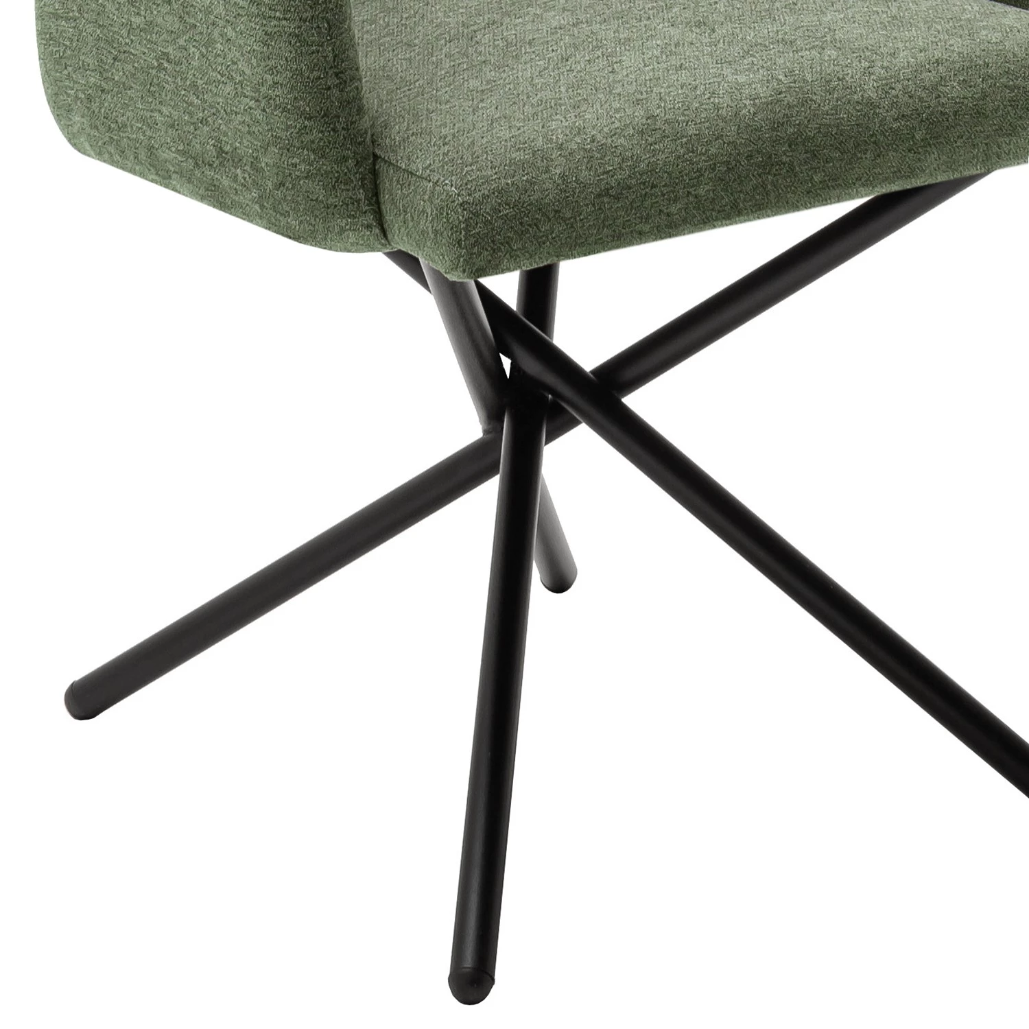 Red Living Chaise à accoudoirs Sarana - Vert olive 3 Red Living Chaise à accoudoirs Sarana - Vert olive – Image 3