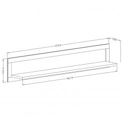 Ridgevalley Étagère murale Emmanuela - Imitation épicéa blanc -Meubles de salle à manger Soldes Magasin 1000339974 220317 500 SKETCH DETAILS P000000001000339974 sketch