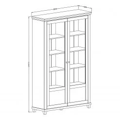 Ridgevalley Vitrine haute Emmanuela - Vert foncé -Meubles de salle à manger Soldes Magasin 1000339983 220317 500 SKETCH DETAILS P000000001000339983 sketch