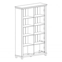 Ridgevalley Vitrine haute Emmanuela - Vert foncé -Meubles de salle à manger Soldes Magasin 1000339983 220317 501 SKETCH DETAILS P000000001000339983 sketch