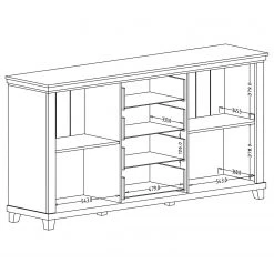 Ridgevalley Buffet Emmanuela I - Vert foncé 11 Ridgevalley Buffet Emmanuela I - Vert foncé -Meubles de salle à manger Soldes Magasin 1000339986 220317 501 SKETCH DETAILS P000000001000339986 sketch