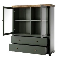 Ridgevalley Buffet haut Emmanuela - Vert foncé -Meubles de salle à manger Soldes Magasin 1000339987 220317 030 DETAILS P000000001000339987