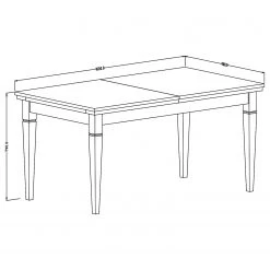 Ridgevalley Table Emmanuela - Vert foncé -Meubles de salle à manger Soldes Magasin 1000339988 220317 500 SKETCH DETAILS P000000001000339988 sketch
