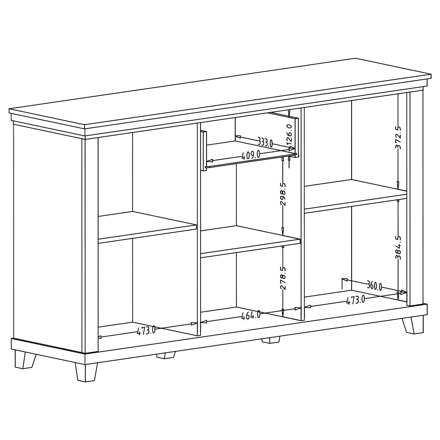Ridgevalley Buffet Emmanuela II - Vert foncé 6 Ridgevalley Buffet Emmanuela II - Vert foncé – Image 6
