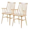 Naturoo Chaises à accoudoirs Tara (lot de 2) - Hévéa