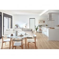 Loftscape Chaises de bar Royale (lot de 2) - Matière plastique et imitation cuir / Acier - Blanc -Meubles de salle à manger Soldes Magasin 1000340181 220414 022 MOOD DETAILS P000000001000340181 mood