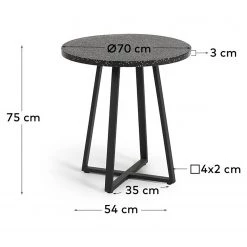 Loftscape Table Viola - Terrazzo / Acier - Terrazzo noir / Noir 15 Loftscape Table Viola - Terrazzo / Acier - Terrazzo noir / Noir -Meubles de salle à manger Soldes Magasin 1000340184 220414 500 SKETCH DETAILS P000000001000340184 sketch