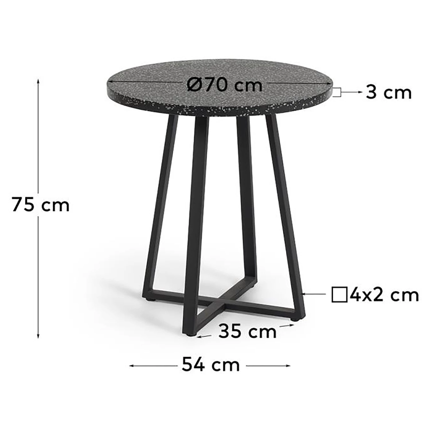 Loftscape Table Viola - Terrazzo / Acier - Terrazzo noir / Noir 8 Loftscape Table Viola - Terrazzo / Acier - Terrazzo noir / Noir – Image 8