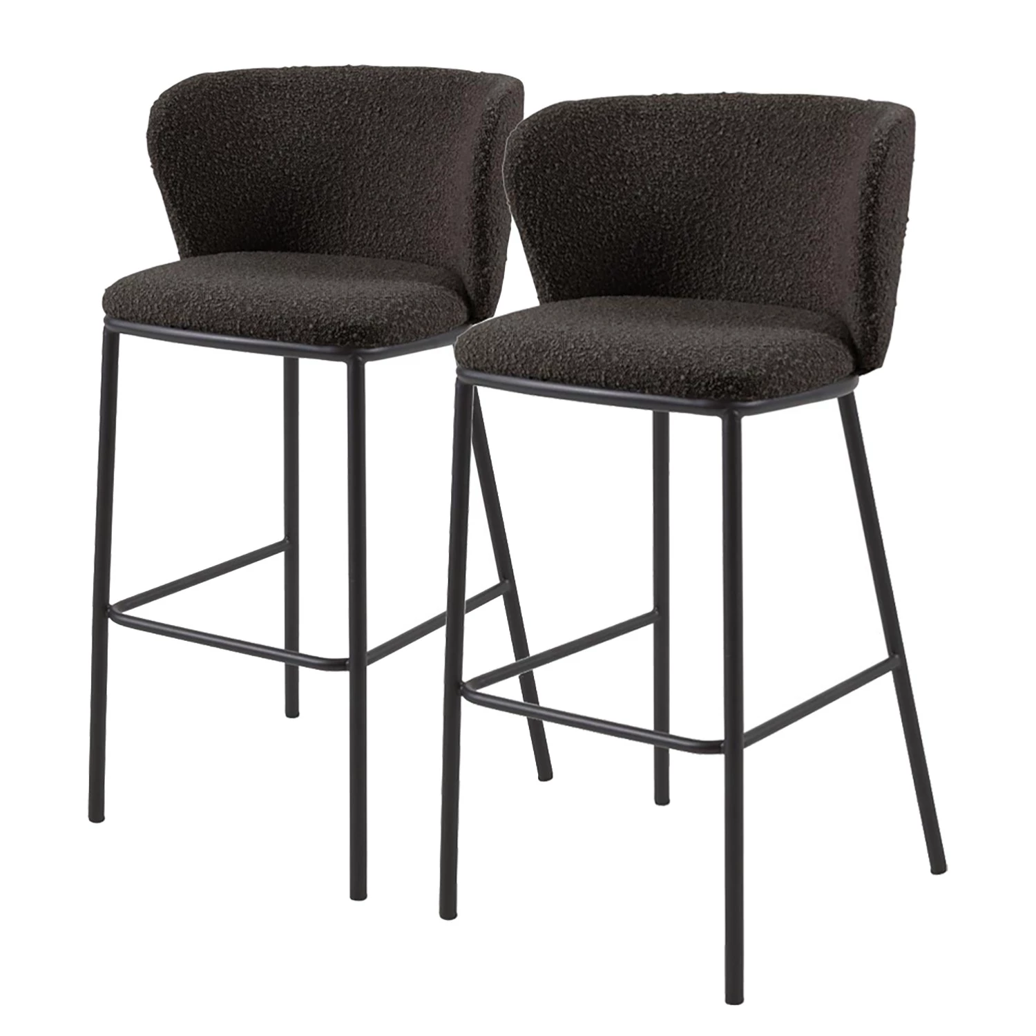 Loftscape Chaises de bar Rovigo (lot de 2) - Gris foncé 1 Loftscape Chaises de bar Rovigo (lot de 2) - Gris foncé