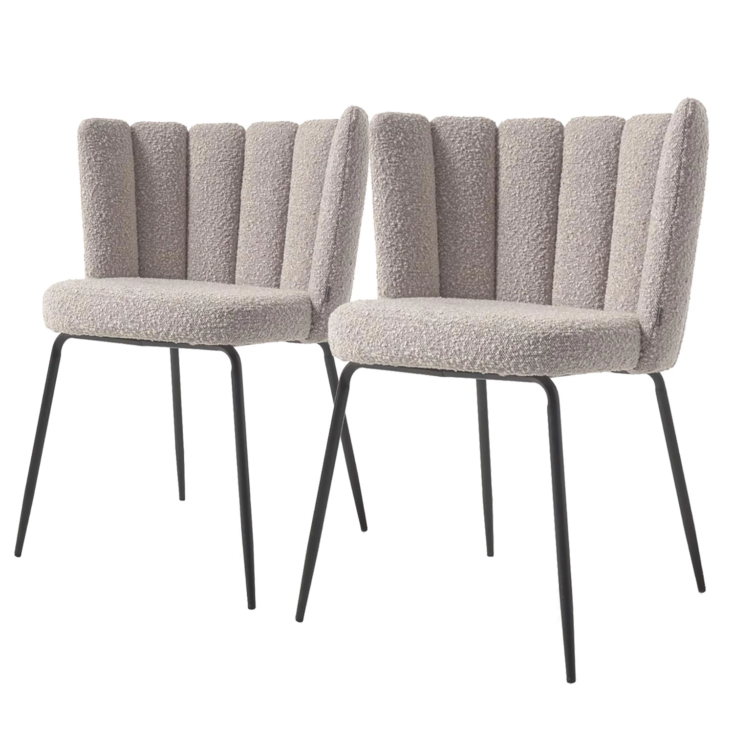 Loftscape Chaises capitonnées Crombie (2er-Set) - Sahara 1 Loftscape Chaises capitonnées Crombie (2er-Set) - Sahara