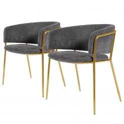 Loftscape Chaises accoudoirs Vilhena V (lot de 2) - Gris