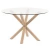 Loftscape Table Kaimana - Verre transparent / Acier - Verre transparent / Aspect bois
