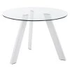 Loftscape Table Colesberg - Verre transparent / Acier - Verre transparent / Blanc