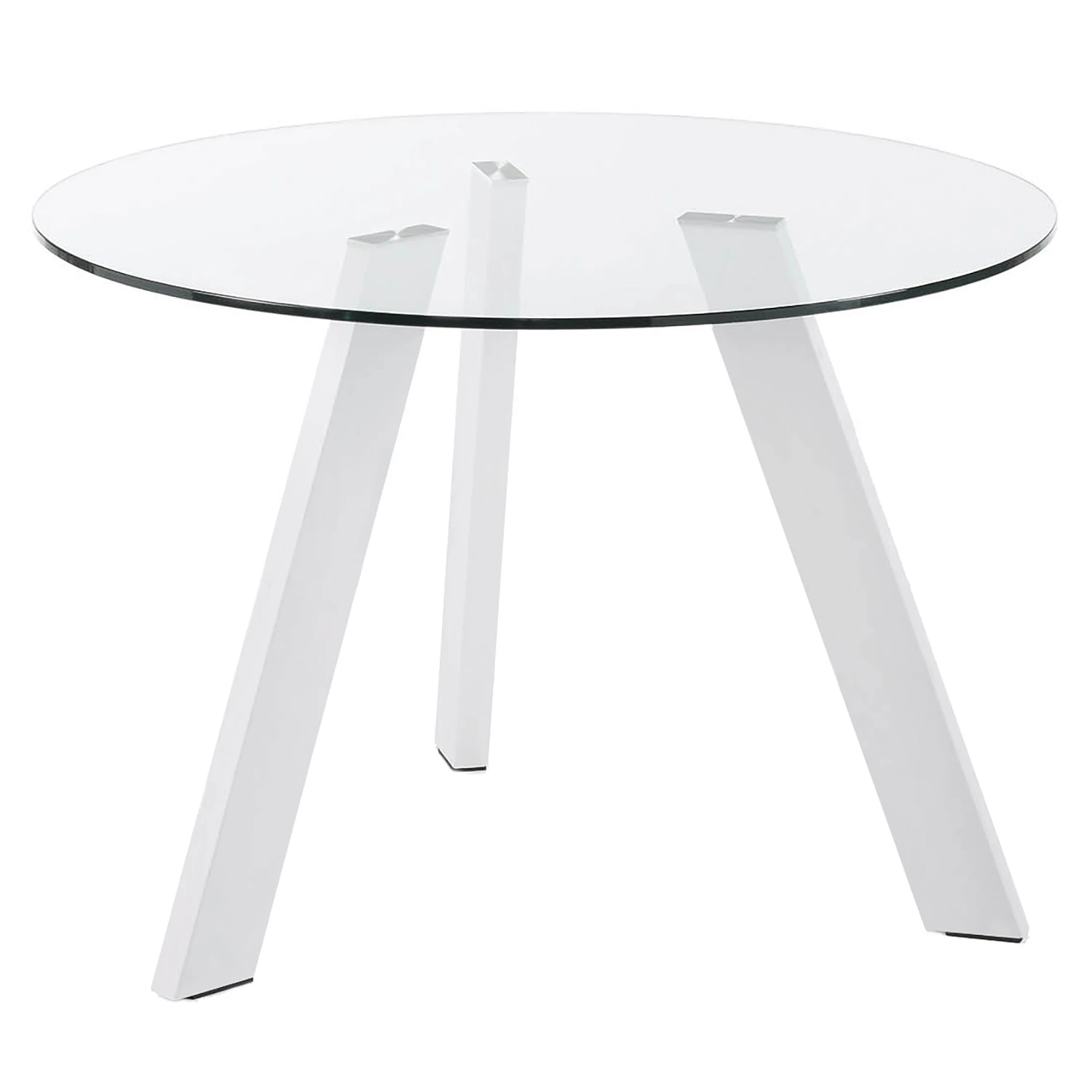 Loftscape Table Colesberg - Verre transparent / Acier - Verre transparent / Blanc 1 Loftscape Table Colesberg - Verre transparent / Acier - Verre transparent / Blanc