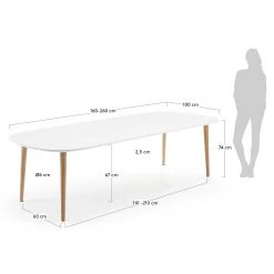 Norrwood Table Dalila II - Extensible -Meubles de salle à manger Soldes Magasin 1000340240 220414 501 SKETCH DETAILS P000000001000340240 sketch