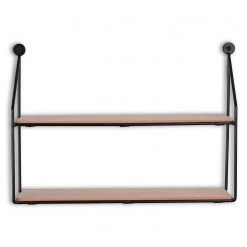 Loftscape Étagère murale Cuddalore - Métal - Noir / Imitation chêne -Meubles de salle à manger Soldes Magasin 1000341912 220323 030 DETAILS P000000001000341912