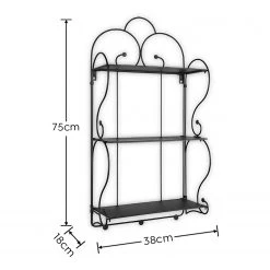 Loftscape Étagères murales Konstanze - Métal - Noir -Meubles de salle à manger Soldes Magasin 1000341928 220323 500 SKETCH DETAILS P000000001000341928 sketch