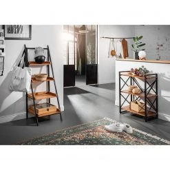 Red Living Étagère Ugo II - Manguier massif / Métal - Manguier / Noir -Meubles de salle à manger Soldes Magasin 1000341970 220331 021 MOOD DETAILS P000000001000341970 mood