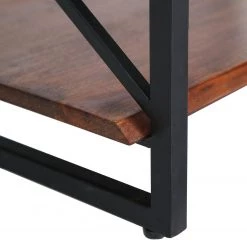 Red Living Étagère Ugo II - Manguier massif / Métal - Manguier / Noir -Meubles de salle à manger Soldes Magasin 1000341970 220331 070 DETAILS P000000001000341970