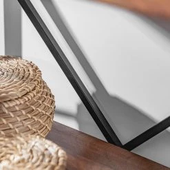 Red Living Étagère Ugo II - Manguier massif / Métal - Manguier / Noir -Meubles de salle à manger Soldes Magasin 1000341970 220331 078 DETAILS P000000001000341970