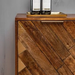 Red Living Buffet haut Nook - Manguier massif / Métal - Manguier / Doré -Meubles de salle à manger Soldes Magasin 1000341972 220331 061 DETAILS P000000001000341972