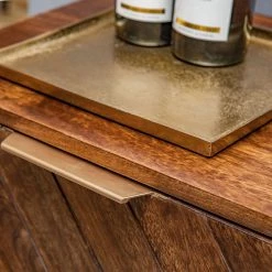 Red Living Buffet haut Nook - Manguier massif / Métal - Manguier / Doré -Meubles de salle à manger Soldes Magasin 1000341972 220331 064 DETAILS P000000001000341972