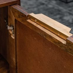 Red Living Buffet haut Nook - Manguier massif / Métal - Manguier / Doré -Meubles de salle à manger Soldes Magasin 1000341972 220331 066 DETAILS P000000001000341972