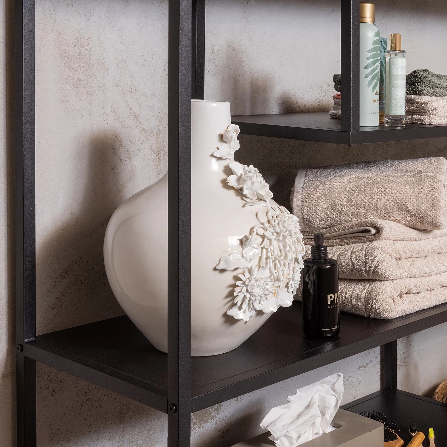 Red Living Étagère Vallvik II - Métal - Noir 4 Red Living Étagère Vallvik II - Métal - Noir – Image 4