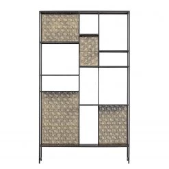 Red Living Étagère Quito - Métal - Laiton vieilli / Noir -Meubles de salle à manger Soldes Magasin 1000342095 220401 030 DETAILS P000000001000342095