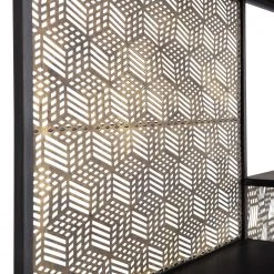 Red Living Étagère Quito - Métal - Laiton vieilli / Noir -Meubles de salle à manger Soldes Magasin 1000342095 220401 060 DETAILS P000000001000342095