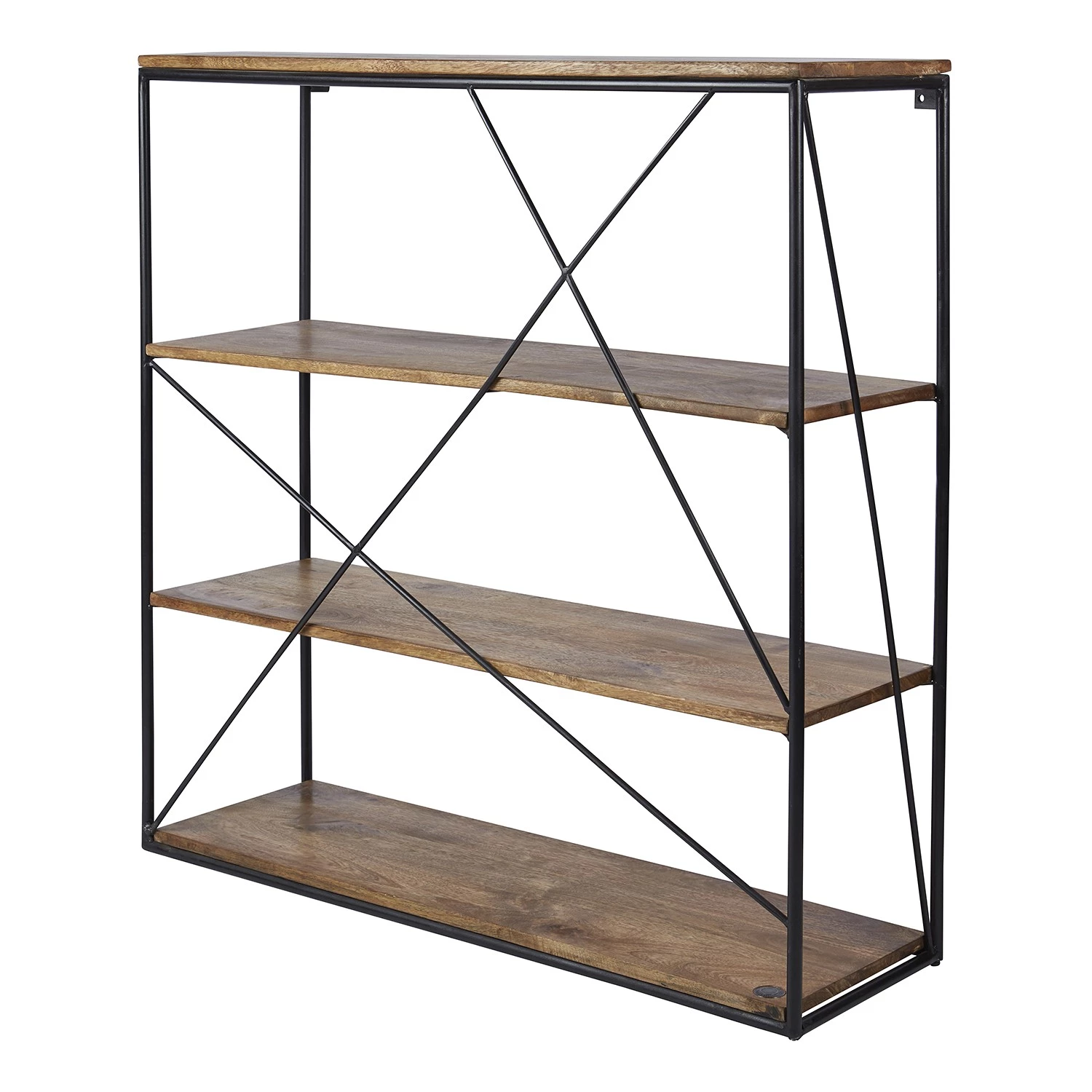 Tom Tailor Étagère murale Piketon II - Manguier massif / Aluminium - Manguier / Noir 1 Tom Tailor Étagère murale Piketon II - Manguier massif / Aluminium - Manguier / Noir