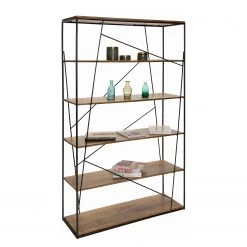 Tom Tailor Étagère Piketon II - Manguier massif / Aluminium - Manguier / Noir -Meubles de salle à manger Soldes Magasin 1000342413 220325 040 DETAILS P000000001000342413