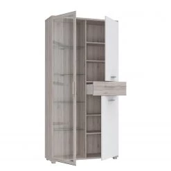 Loftscape Vitrine Piemont - Éclairage inclus - Imitation chêne de sable 7 Loftscape Vitrine Piemont - Éclairage inclus - Imitation chêne de sable -Meubles de salle à manger Soldes Magasin 1000342455 220404 030 DETAILS P000000001000342455