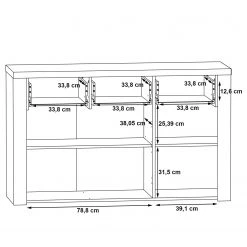 Loftscape Commode Parksville - Imitation chêne Sonoma -Meubles de salle à manger Soldes Magasin 1000342467 220404 501 SKETCH DETAILS P000000001000342467 sketch