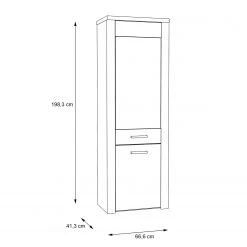 Loftscape Vitrine Parksville - Imitation chêne Sonoma -Meubles de salle à manger Soldes Magasin 1000342475 220404 500 SKETCH DETAILS P000000001000342475 sketch