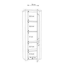 Loftscape Vitrine Parksville - Imitation chêne Sonoma -Meubles de salle à manger Soldes Magasin 1000342475 220404 501 SKETCH DETAILS P000000001000342475 sketch