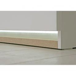 Loftscape Buffet haut Toscana I - Éclairage inclus Blanc brillant / Imitation chêne Nelson -Meubles de salle à manger Soldes Magasin 1000342509 220413 035 DETAILS P000000001000342509