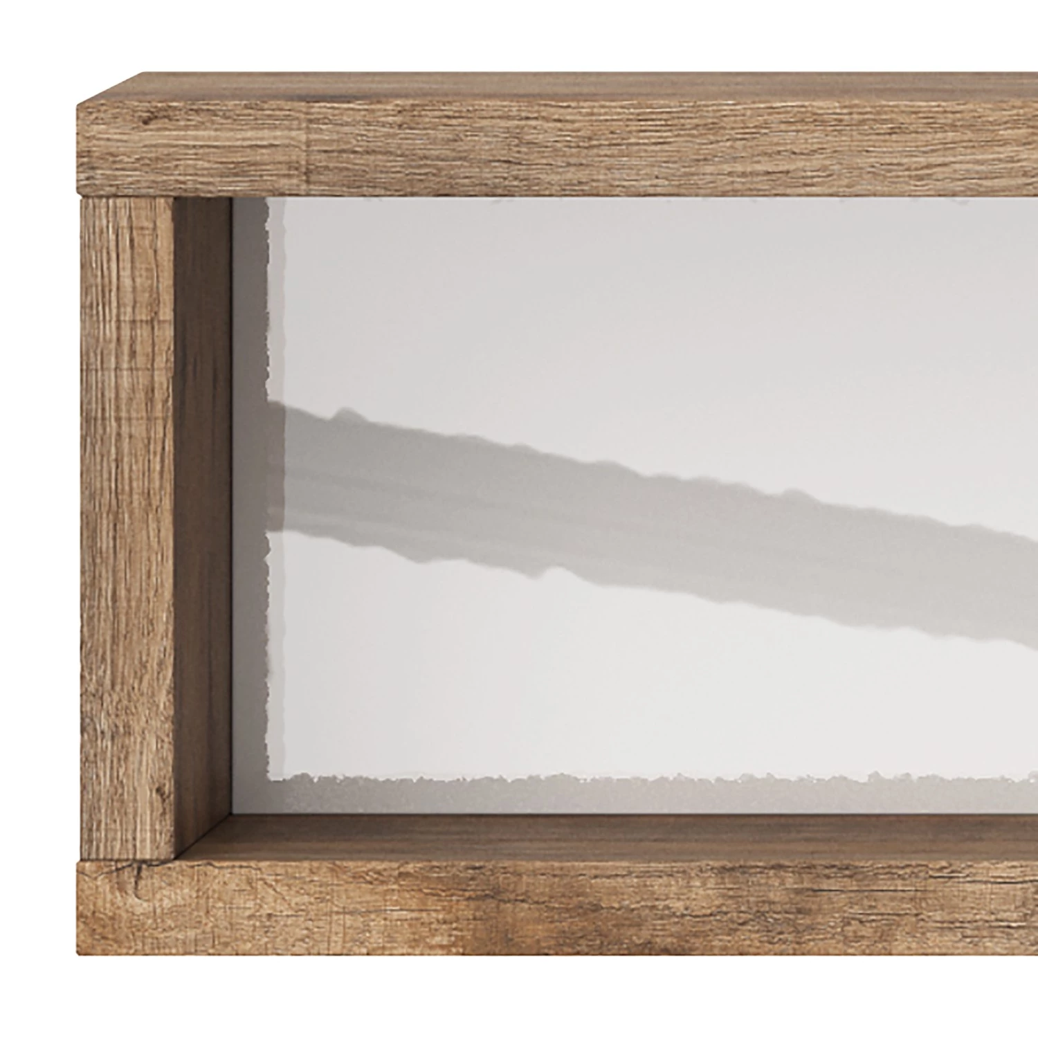 Loftscape Tablette murale Shipley - Blanc brillant / Imitation chêne 4 Loftscape Tablette murale Shipley - Blanc brillant / Imitation chêne – Image 4