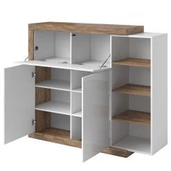 Loftscape Buffet Shipley - Blanc brillant / Imitation chêne 9 Loftscape Buffet Shipley - Blanc brillant / Imitation chêne -Meubles de salle à manger Soldes Magasin 1000342829 220412 030 DETAILS P000000001000342829