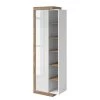 Loftscape Vitrine Shipley - Blanc brillant / Imitation chêne