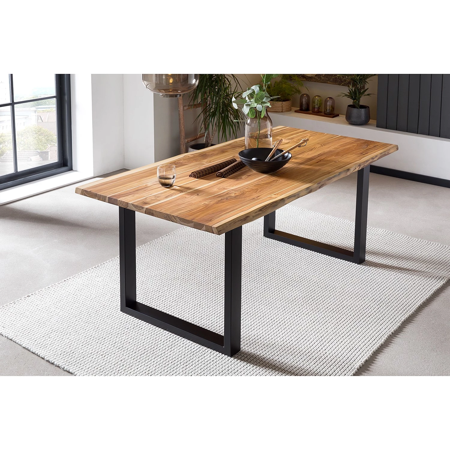 Red Living Table Wimbledon - 200 x 100 cm 2 Red Living Table Wimbledon - 200 x 100 cm – Image 2