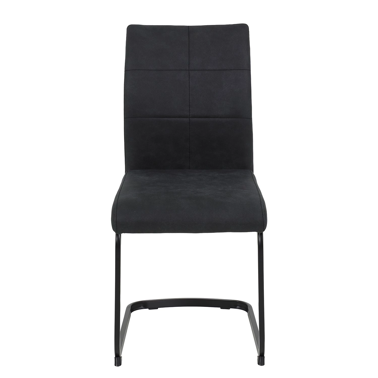 Red Living Chaises cantilever Playa (lot de 2) - Microfibre / Acier - Anthracite / Noir 2 Red Living Chaises cantilever Playa (lot de 2) - Microfibre / Acier - Anthracite / Noir – Image 2